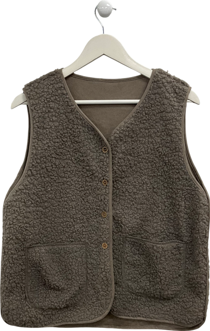 Brown Faux Shearling Gilet UK S