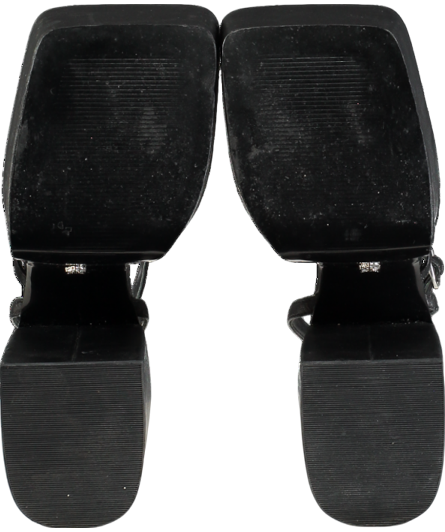 Naked Wolfe Black Jada Leather Platform Sandals UK 7 EU 40 👠