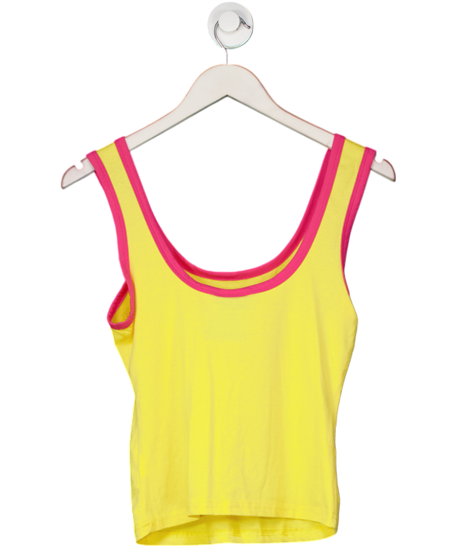 Sumwon Yellow Retro Sleeveless Tank Top UK M
