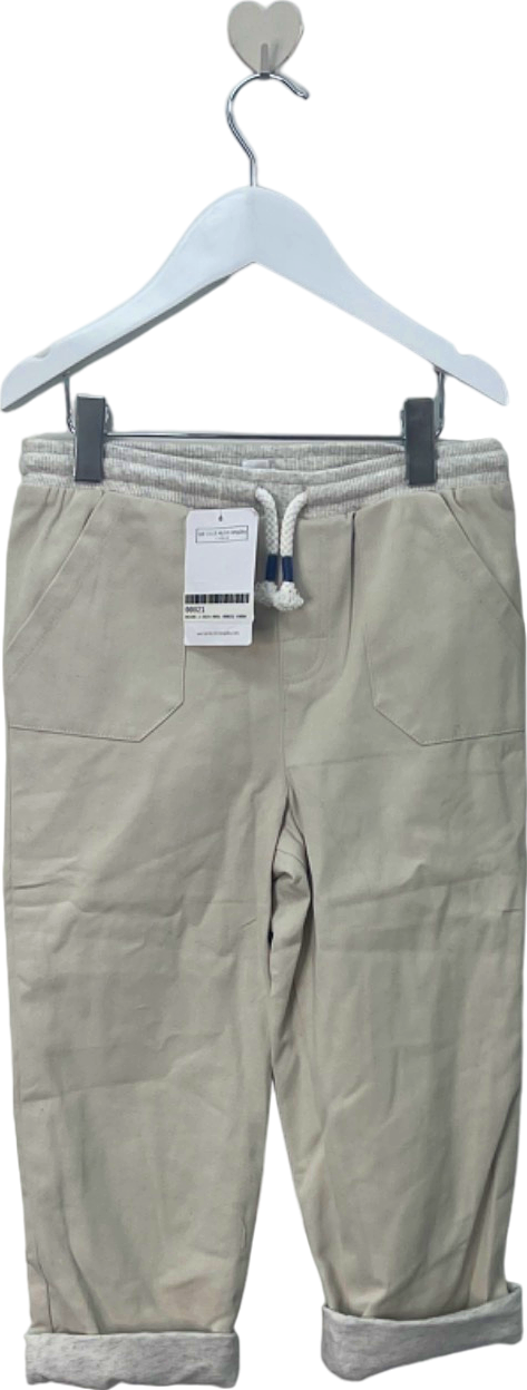 The Little White Company Pebble Jersey Waist Twill Trousers 4-5 Years