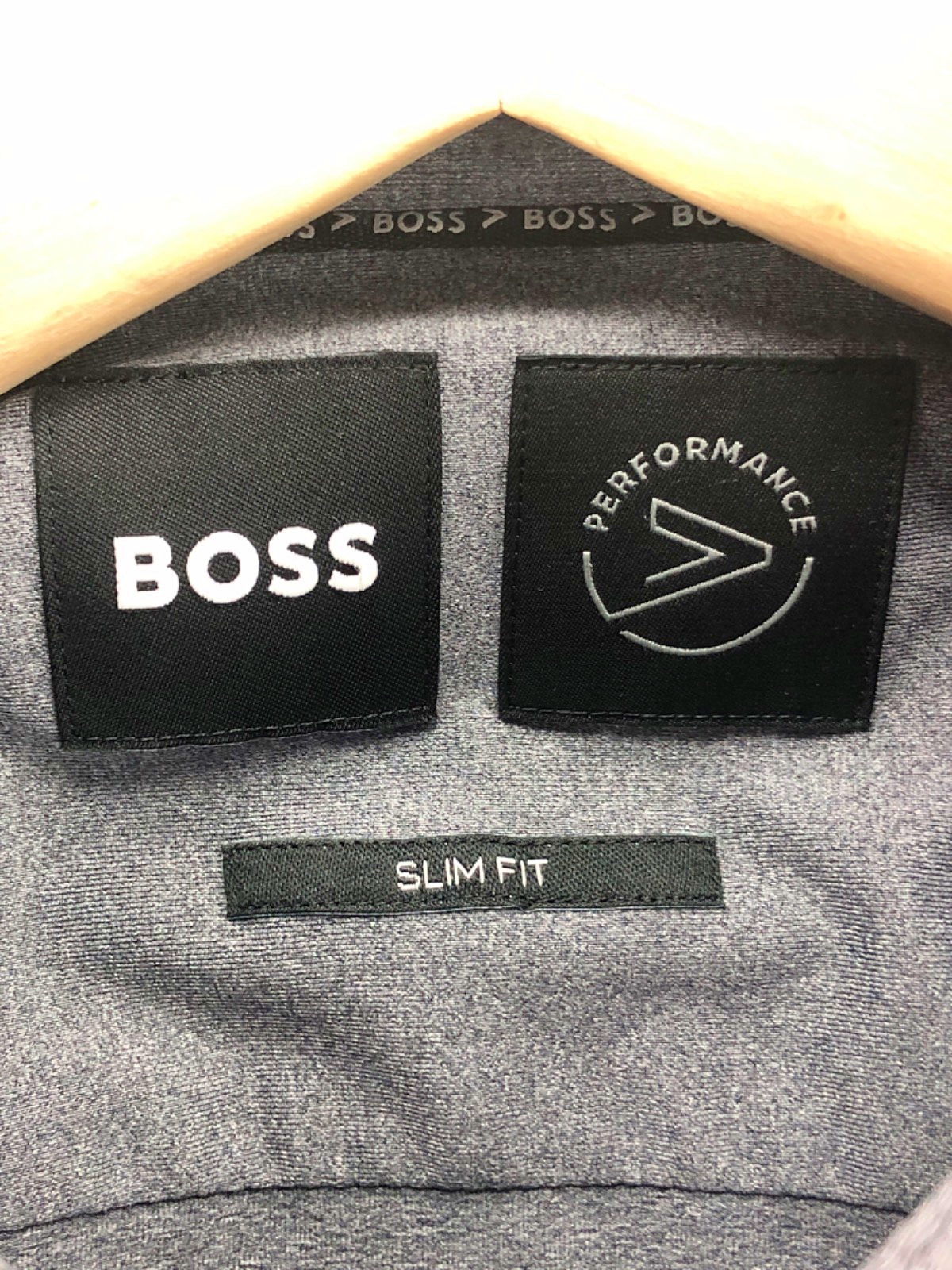 BOSS Grey Performance Slim Fit Shirt UK S