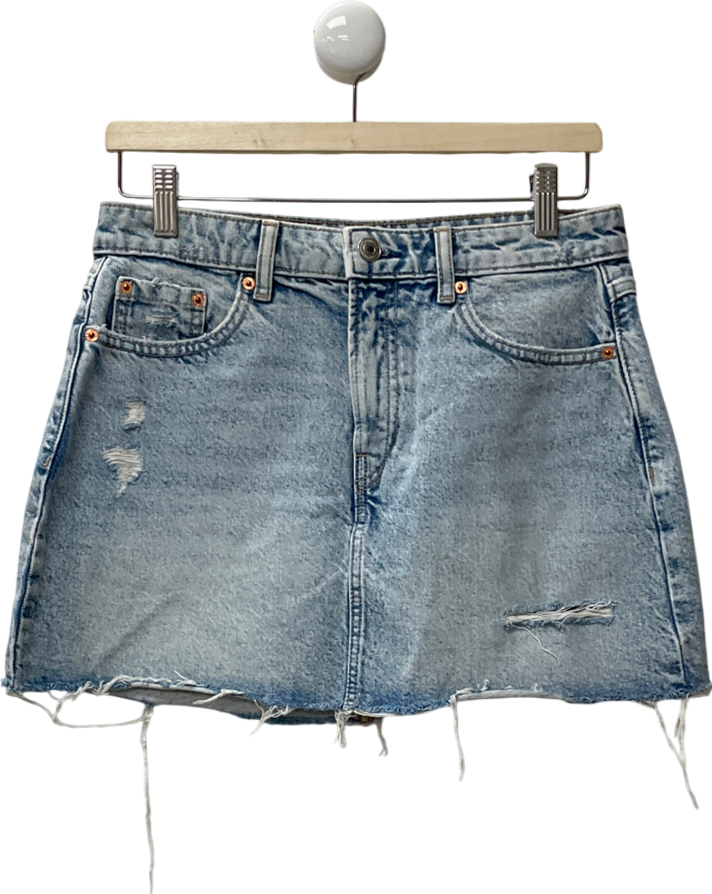 Stradivarius Blue Short Denim Skirt UK 10