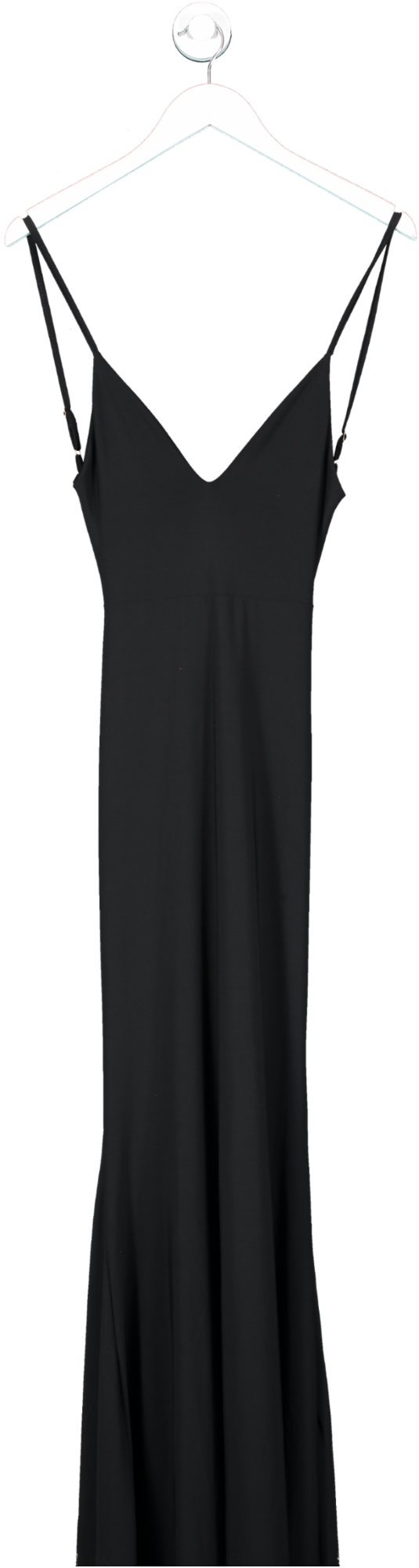 Club L Black Backless Knot Detail Fishtail Maxi Dress UK 4
