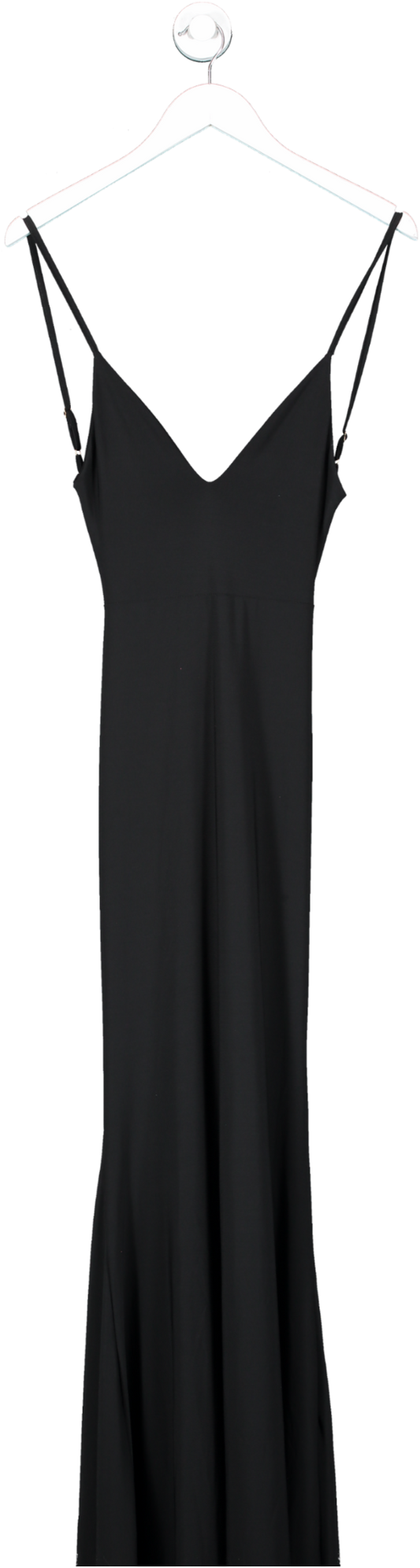 Club L Black Backless Knot Detail Fishtail Maxi Dress UK 4
