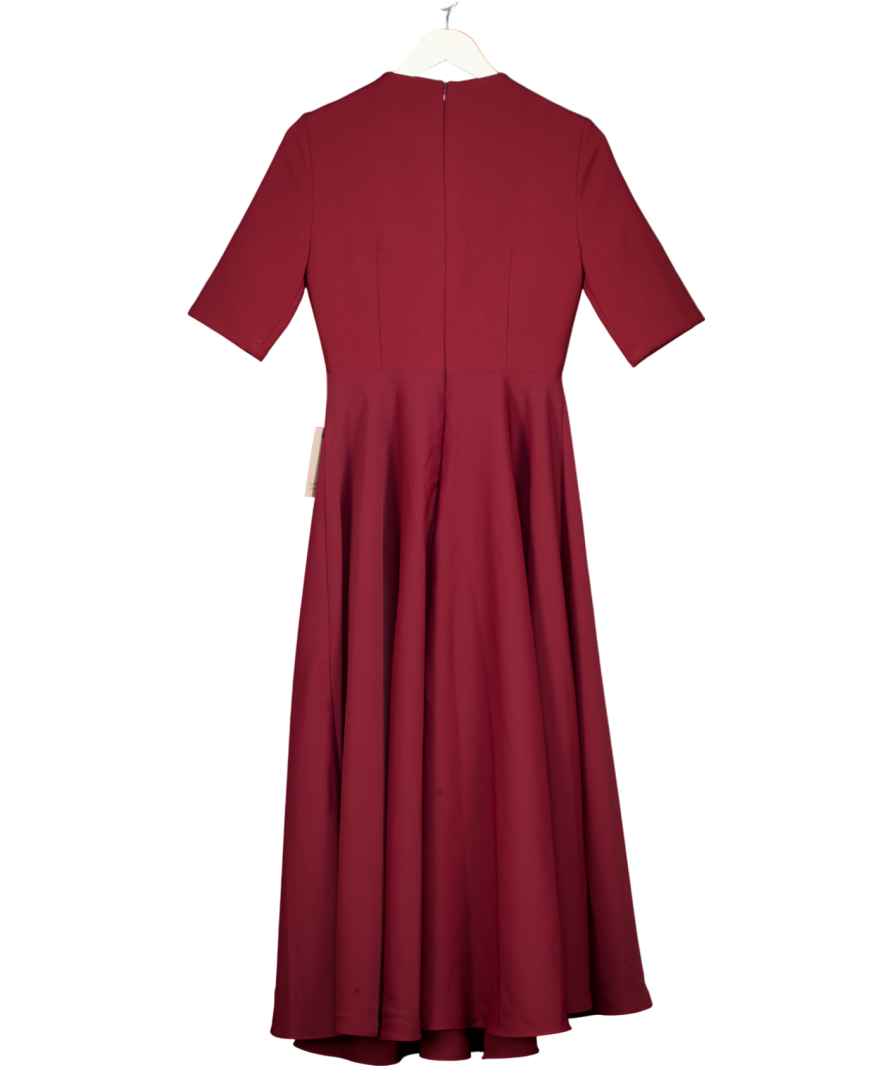 OddMuse Red The Ultimate Muse Half Length Sleeve Midi Dress UK S