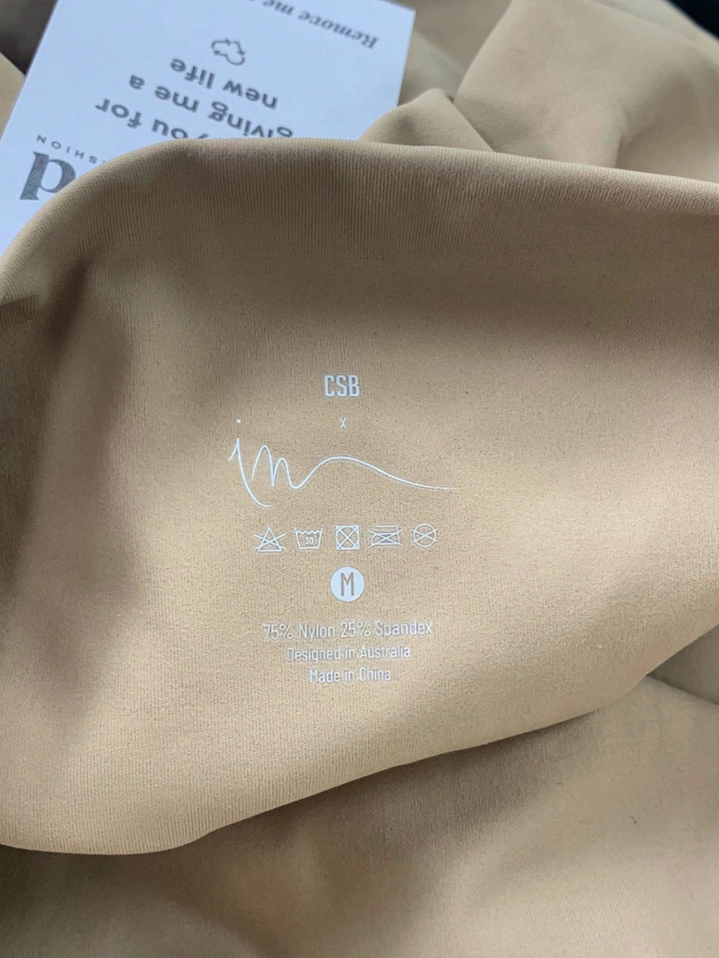 CSB Beige High-Waisted Shorts UK M