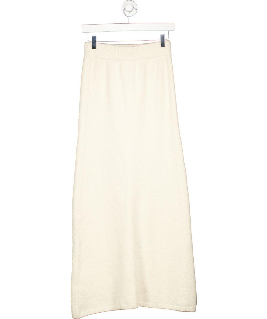 almada label Cream Cotton Blend Maxi Skirt UK S