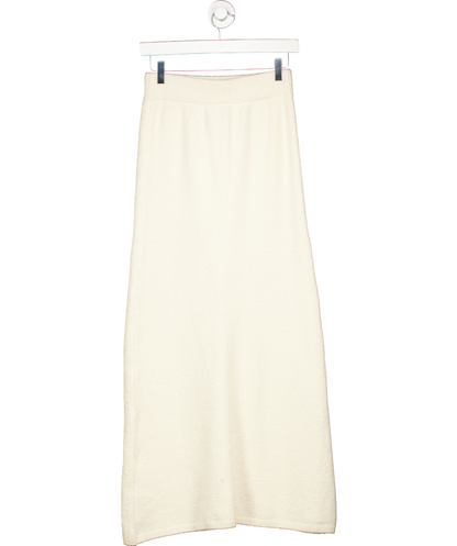 almada label Cream Cotton Blend Maxi Skirt UK S