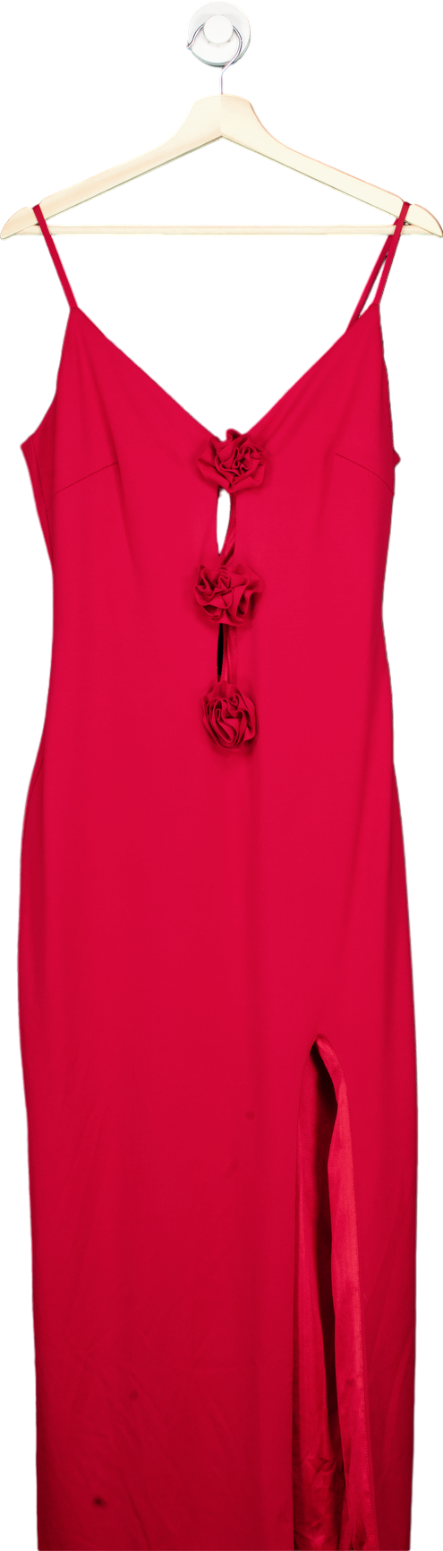 Red Dress with Rose Detailing UK L