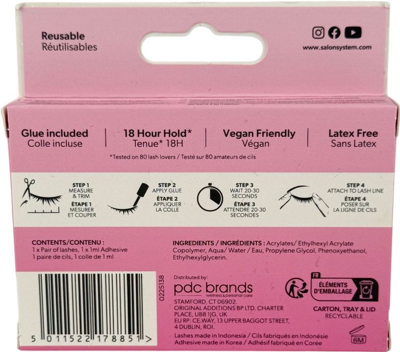 SALON SYSTEM Strip Lash 011 3/4 Length 055 One size