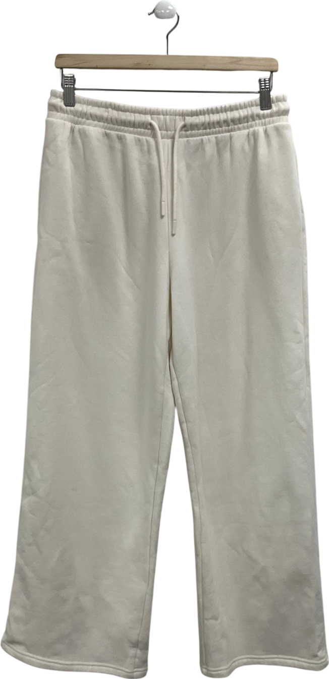 New Look Cream Wide Leg Joggers UK 12