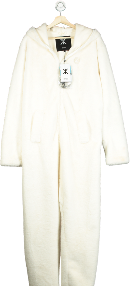OnePiece Off White The Fluff Supersoft Jumpsuit Onesie UK M Reliked