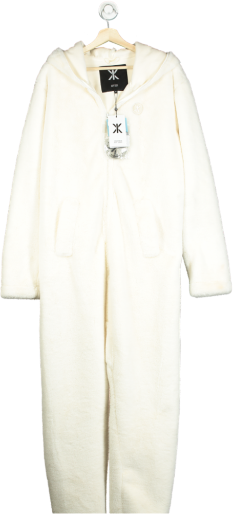 OnePiece Off White The Fluff Supersoft Jumpsuit Onesie UK M