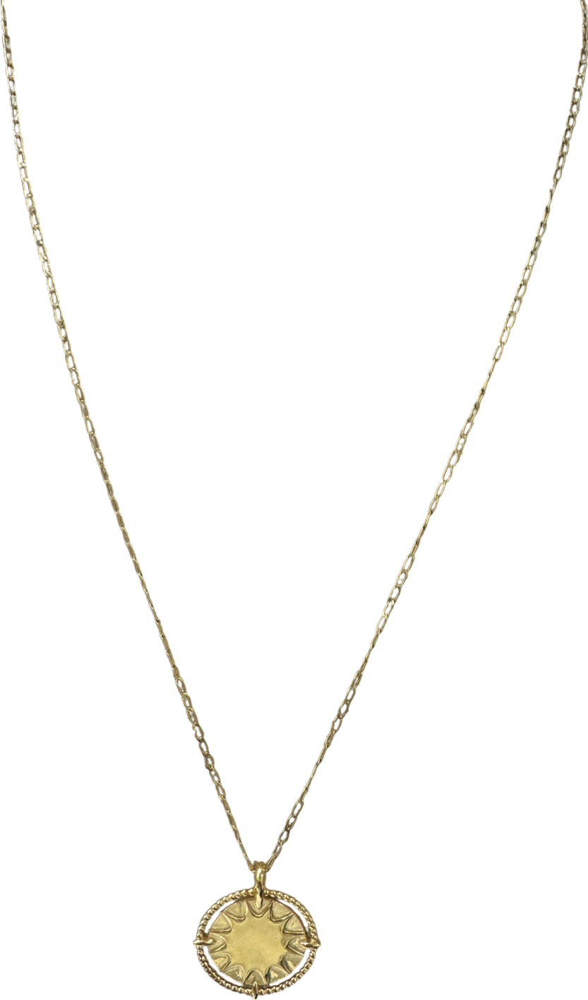 Monica Vinader Gold Talisman Sun Chain Necklace One Size