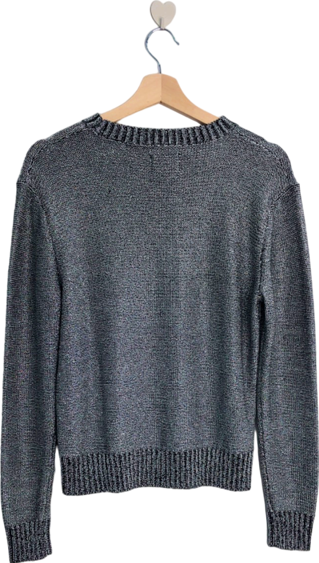 Superdry Gunmetal Studios Metallic Sweater UK Size 8