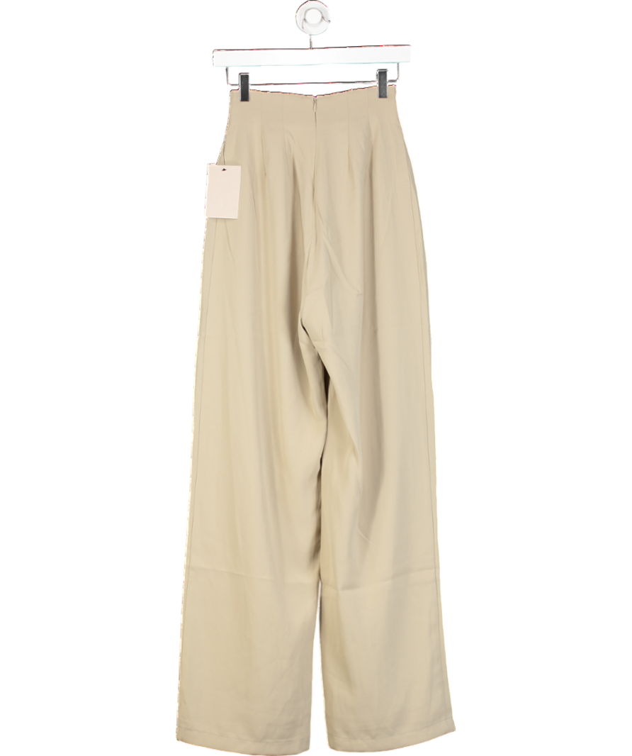 OddMuse Beige The Ultimate Muse Wide Leg Trousers UK XS