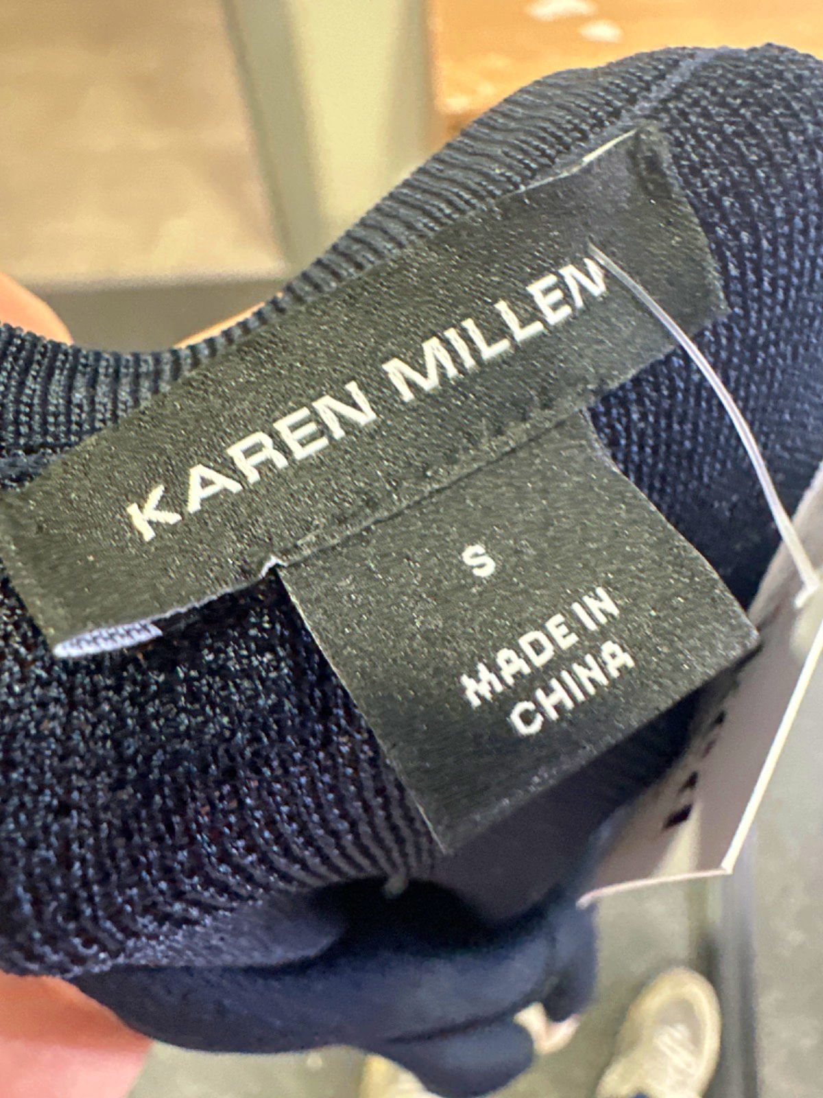 Karen Millen Black and Beige Sleeveless Halter Neck Dress UK S