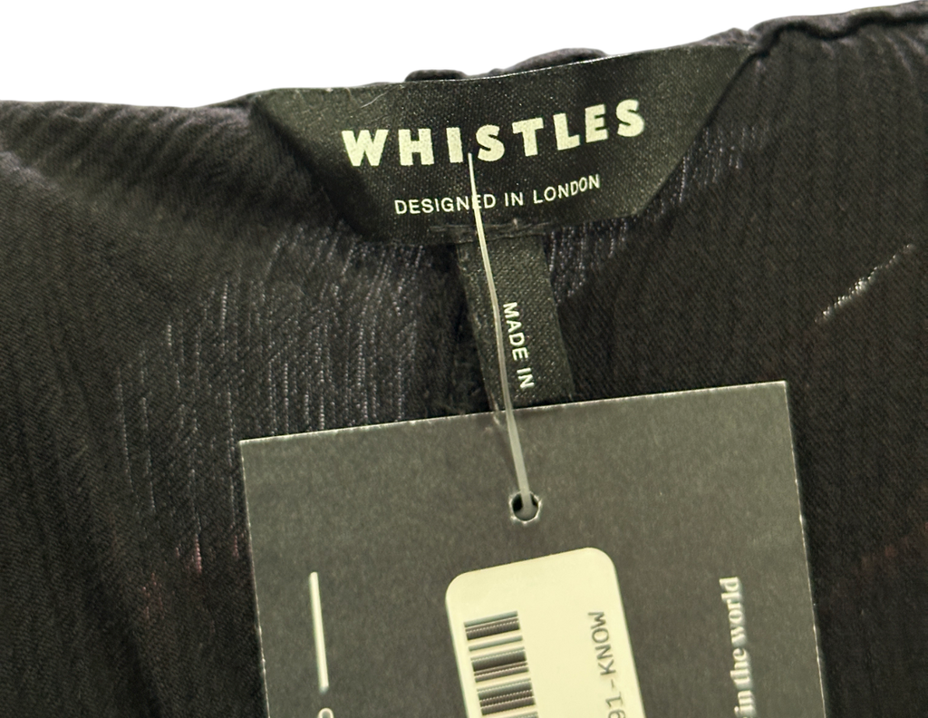Whistles Black Tie Front Beach Trouser UK 12