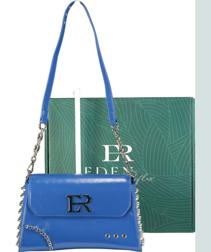 Eden Reflex Luxury Vegan Blue Roxy Chain Strap Bag