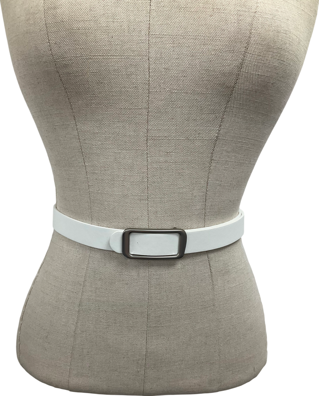 Goelia White Leather Belt UK S