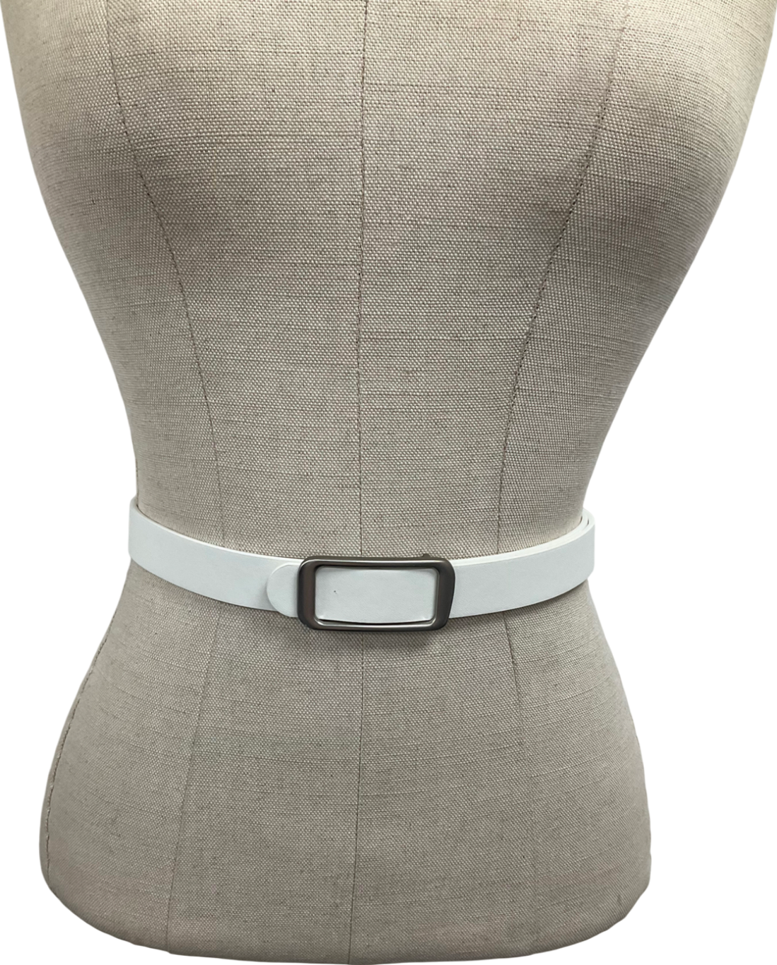 Goelia White Leather Belt UK S