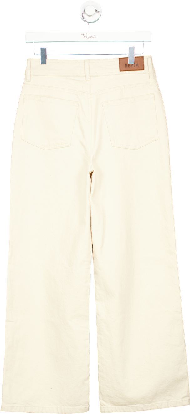 Sézane Cream Wide Leg Trousers UK 6