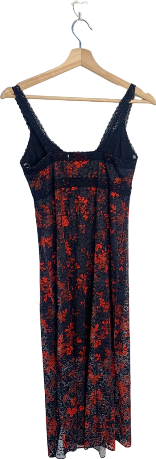 Almost Famous Black/Red Lace Slip Dress S Reliked Almost Famous Black/Red Lace Slip Dress S Reliked