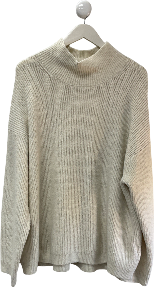 Uniqlo Cream Soufflé Yarn High Neck Jumper UK XXL