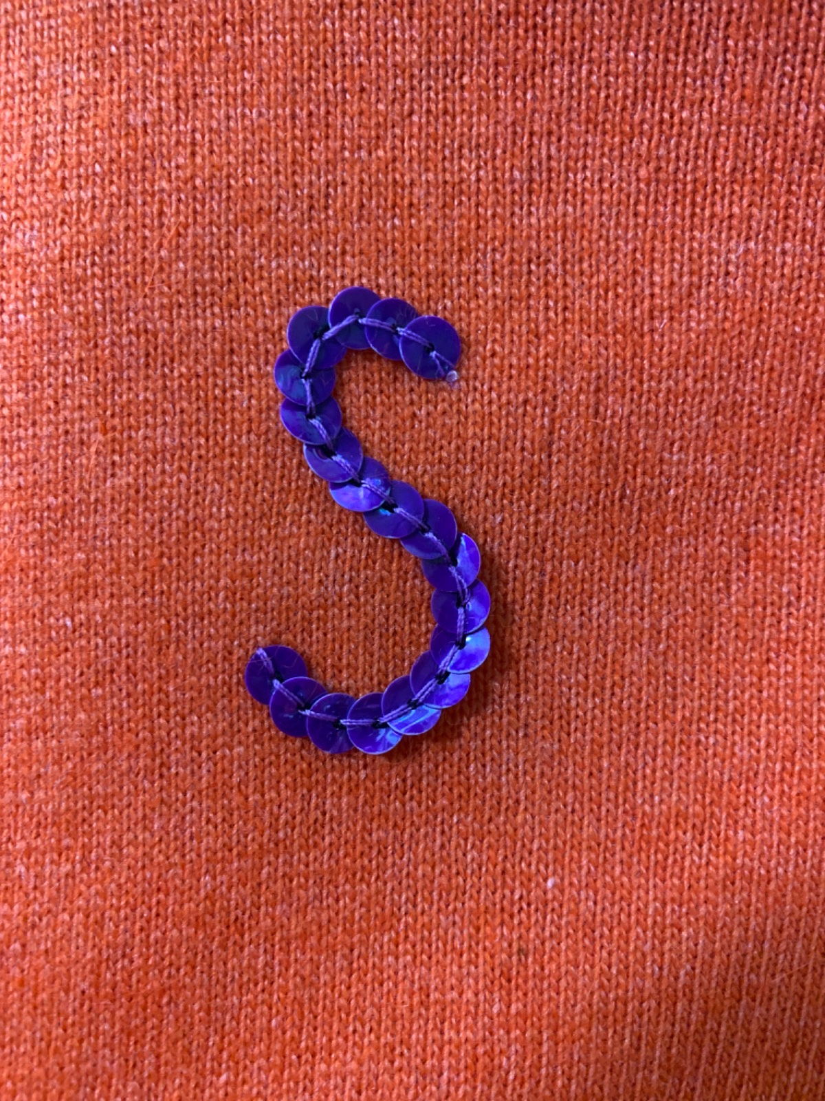 Unbranded Orange Sequin S Jumper UK S