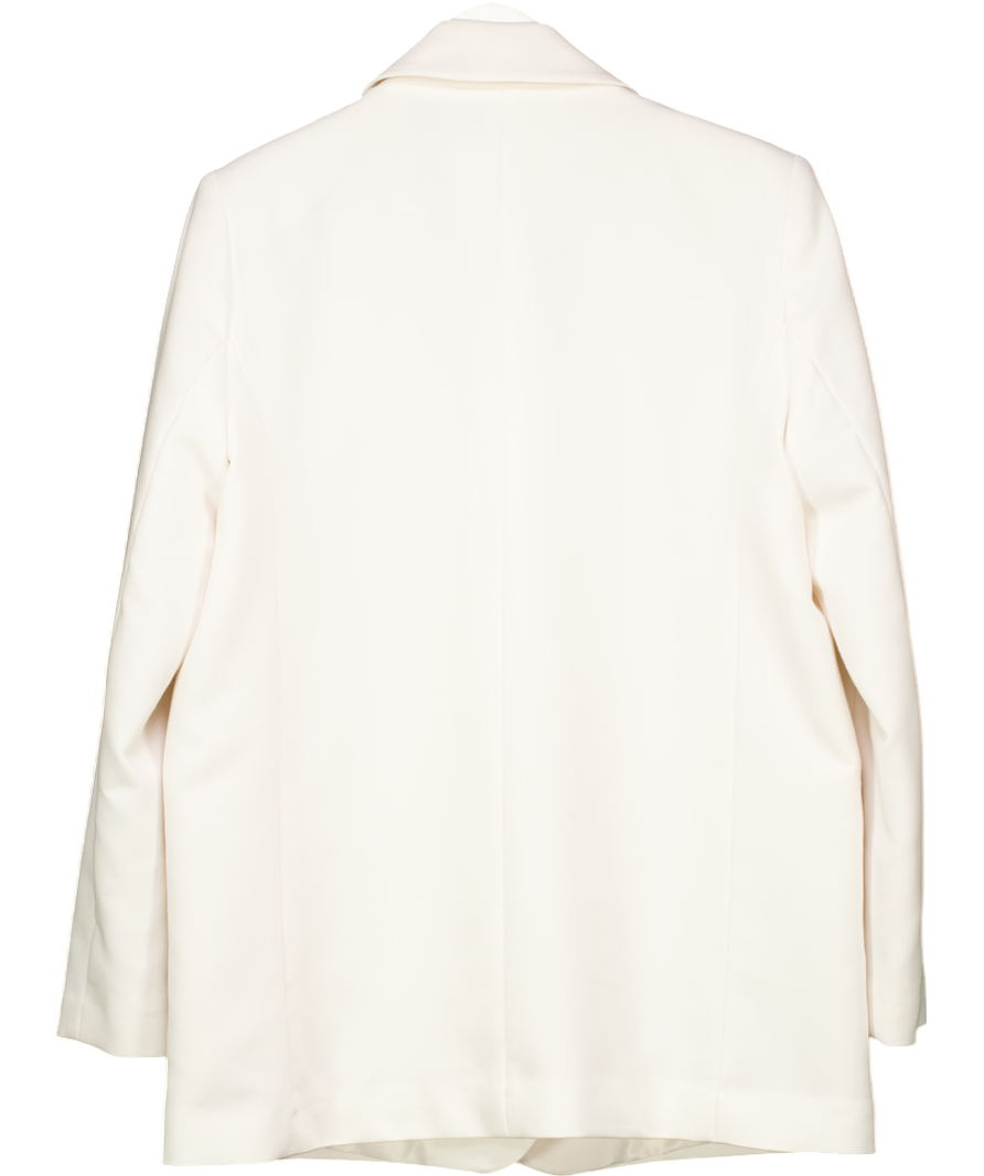 Abercrombie & Fitch Cream Classic Suiting Blazer UK L