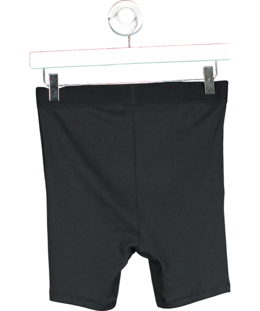 SKIMS Black Cotton Ribbed Boxer UK M