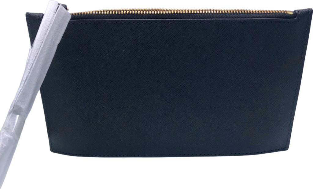 Kate Spade Black Leather Cameron Street Ariah Pouch bag with wrist strap