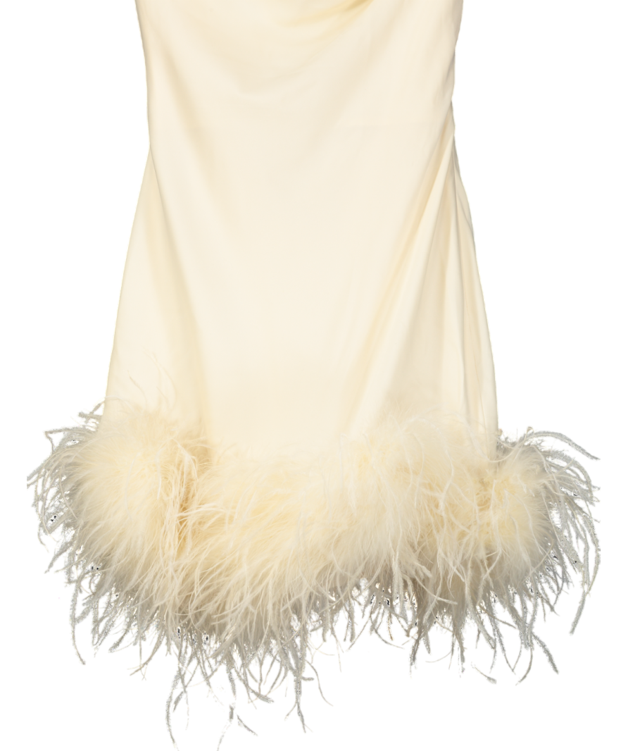 Mars the Label White Alisha Satin Mini Dress UK XS