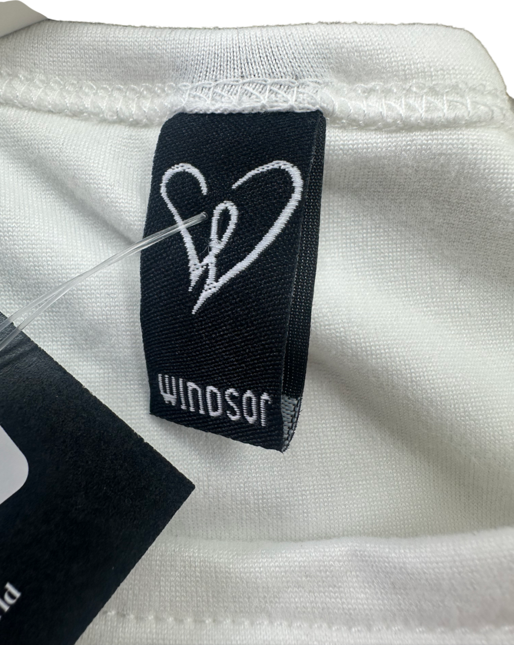 Windsor Long Sleeve White Stretch Top UK XS/S