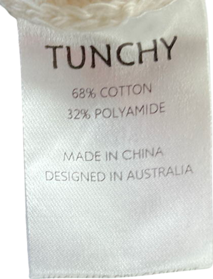 tunchy White Josie Knitted Mini Dress UK XS