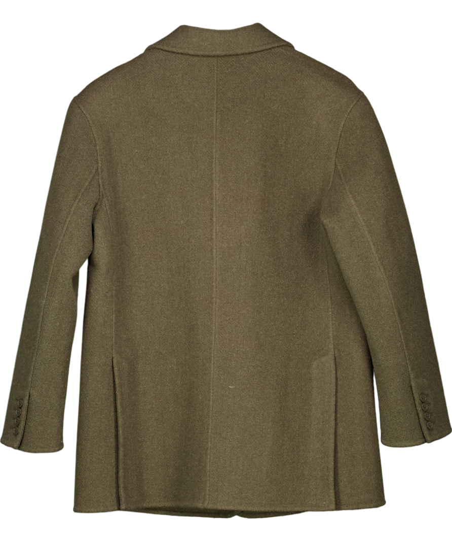 Sandro Green Wool Blend Coat UK 8