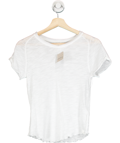 Free People White We The Free Be My Baby Tee UK S