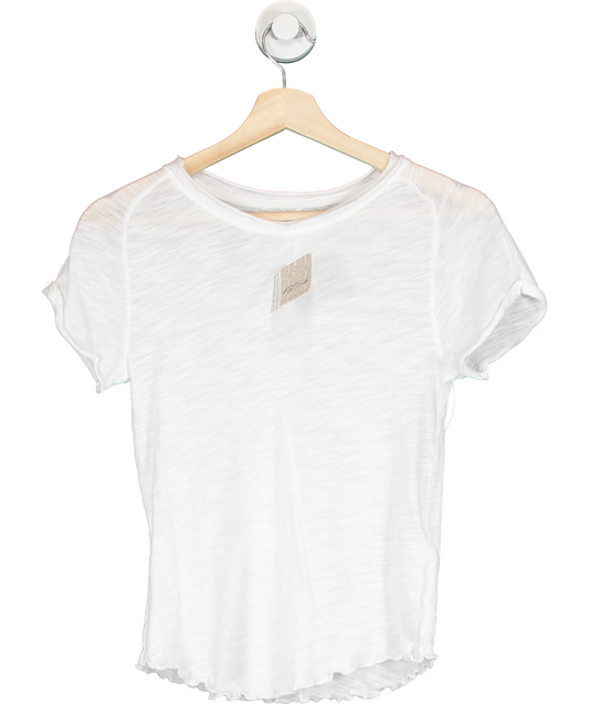 Free People White We The Free Be My Baby Tee UK S