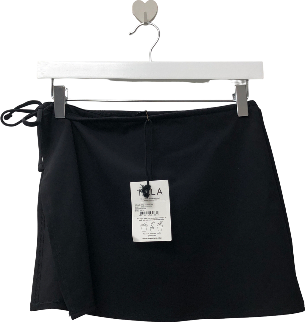 T/ALA Black Side Split Skirt UK S