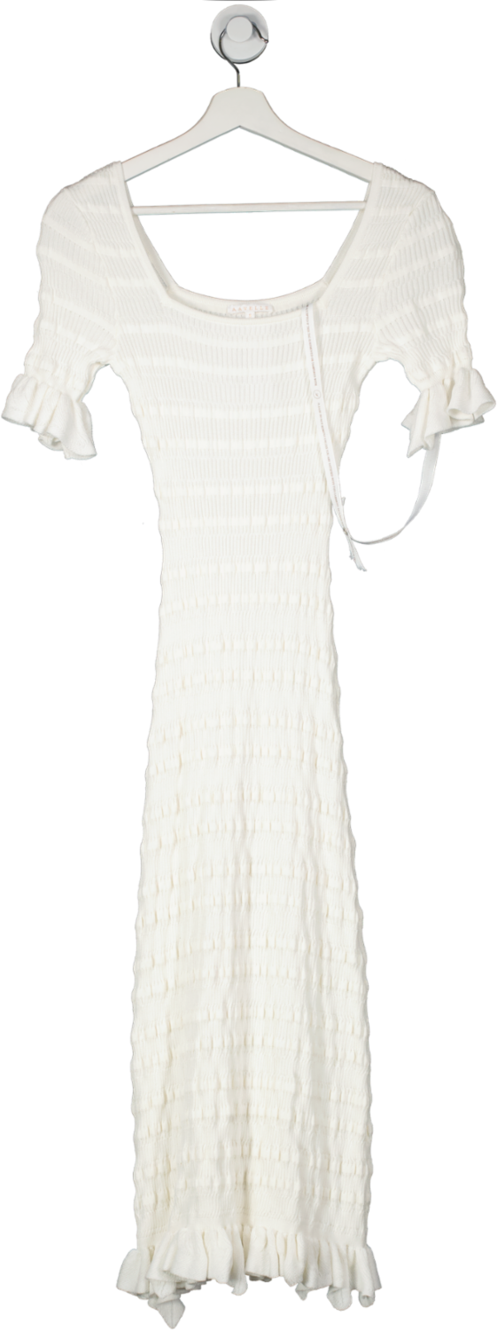 aavelle White Chantilly Light Weight Knit Dress UK S