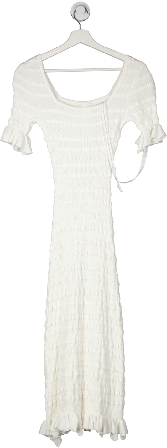 aavelle White Chantilly Light Weight Knit Dress UK S