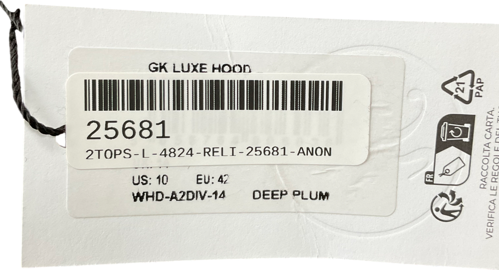 GYM KING Purple Luxe Hood In Deep Plum UK 14