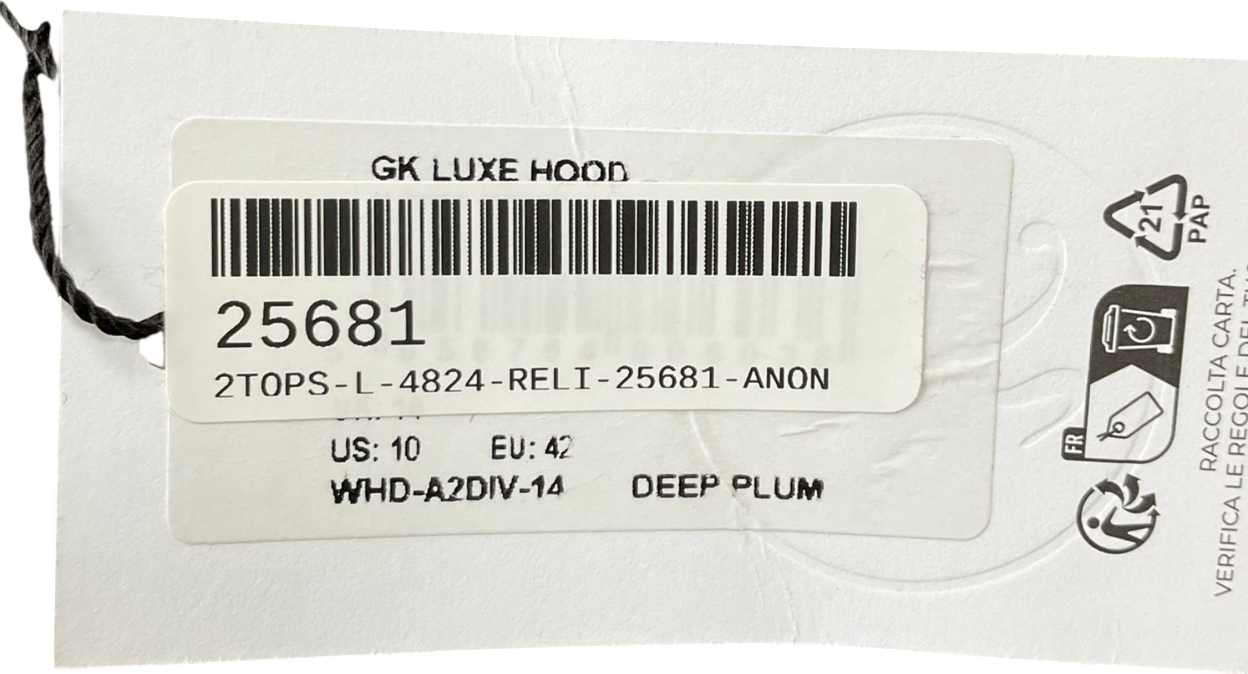 GYM KING Purple Luxe Hood In Deep Plum UK 14