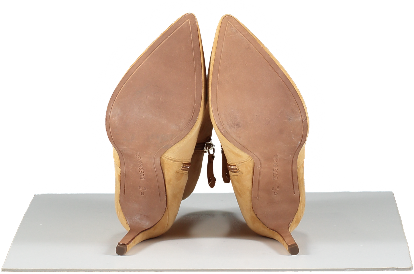 BCBGMAXAZRIA Brown Leather Line Heeled Boots UK 4.5 EU 37.5 👠