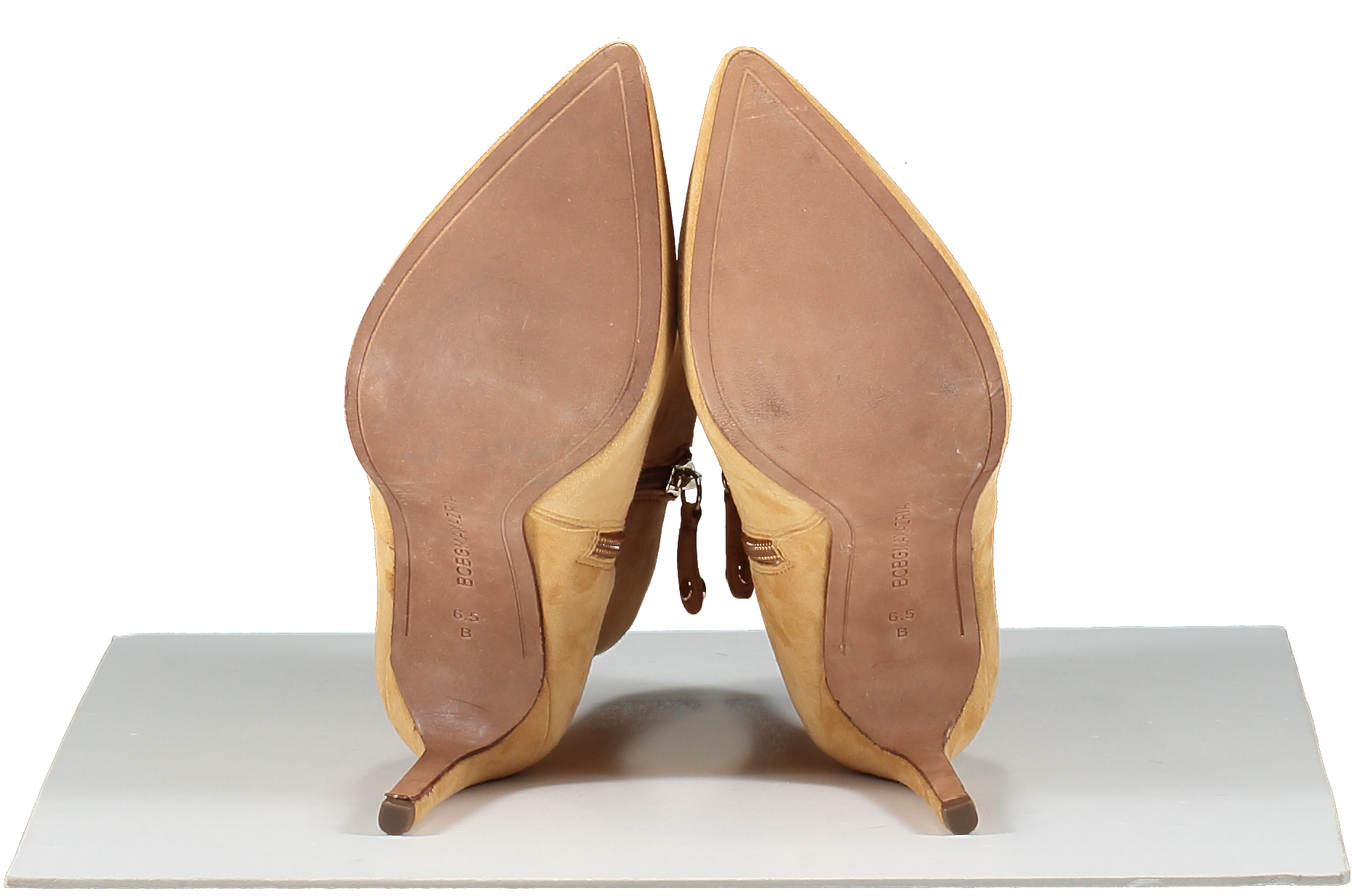 BCBGMAXAZRIA Brown Leather Line Heeled Boots UK 4.5 EU 37.5 👠