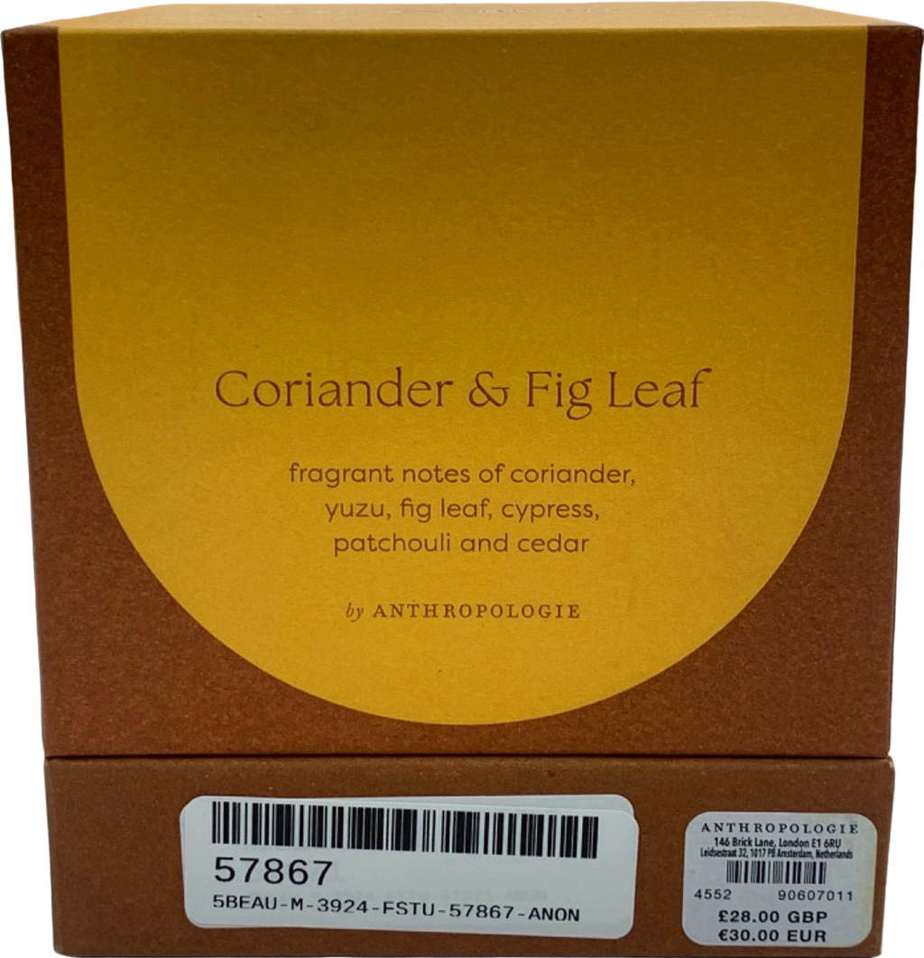 Anthropologie Found Notes Coriander & Fig Leaf Scented Candle 150 g