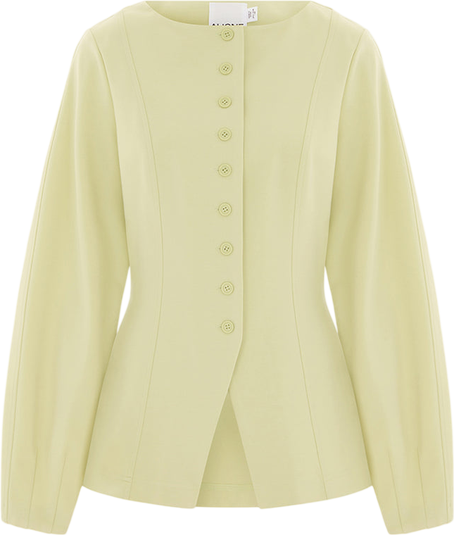 ALIGNE Pale Green Bonnie Ponte Waisted Blazer UK 10