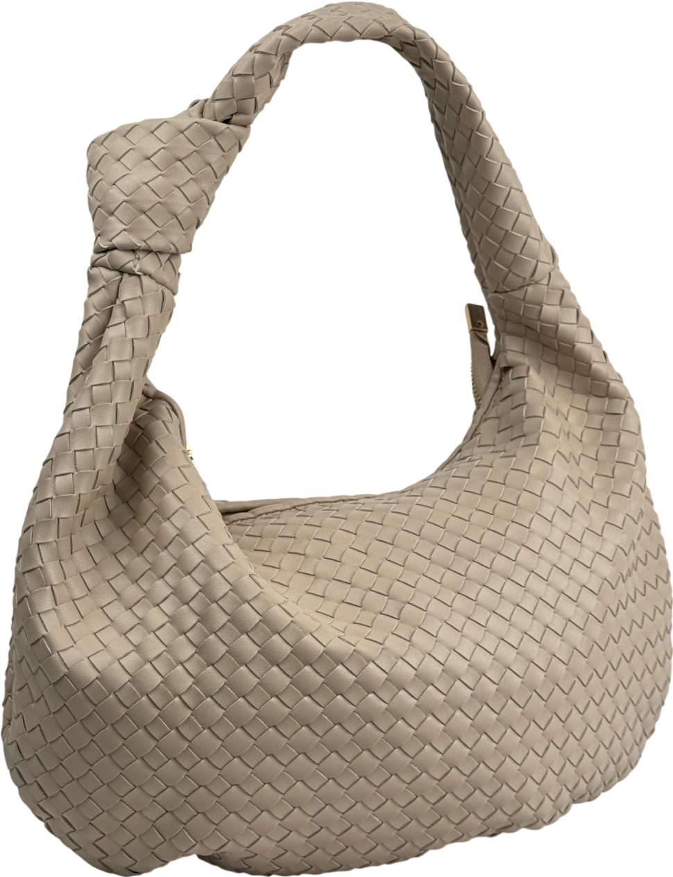 MELI BIANCO Beige Larissa Woven Faux-leather Shoulder Bag