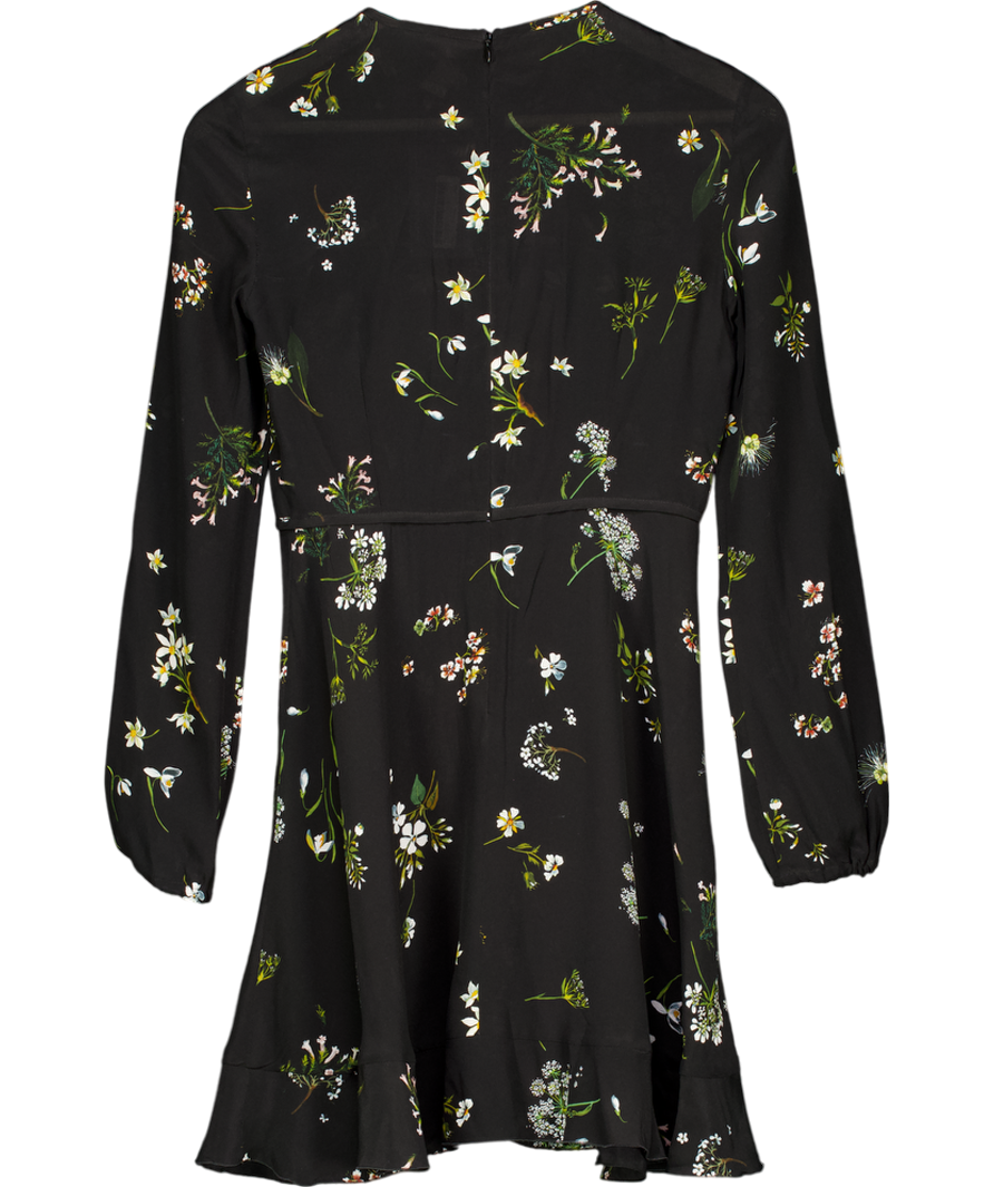 Red Valentino Black Sheer Floral Mini Dress UK XS/S