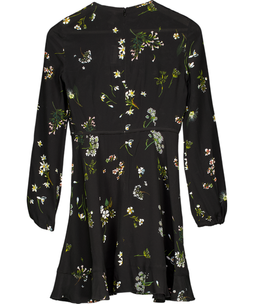Red Valentino Black Sheer Floral Mini Dress UK XS/S